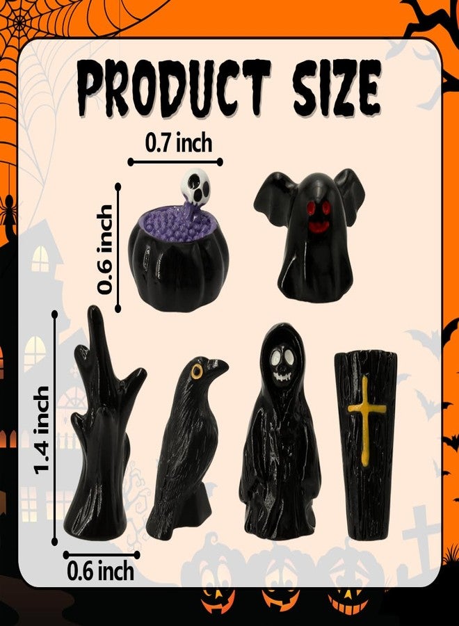 Wallertree Spooky Black Door Hinge Toppers Set of 6 - Decorative Hinge Head Magnet for Halloween - Haunted Magnetic Miniature Charms for Home Decoration - Image 5